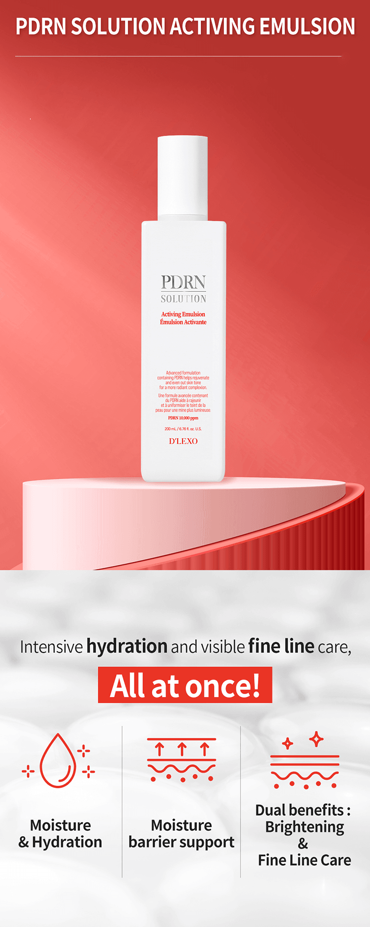 D'Lexo PDRN Solution Activing Emulsion 6.76 fl. oz.(200ml) detail 1