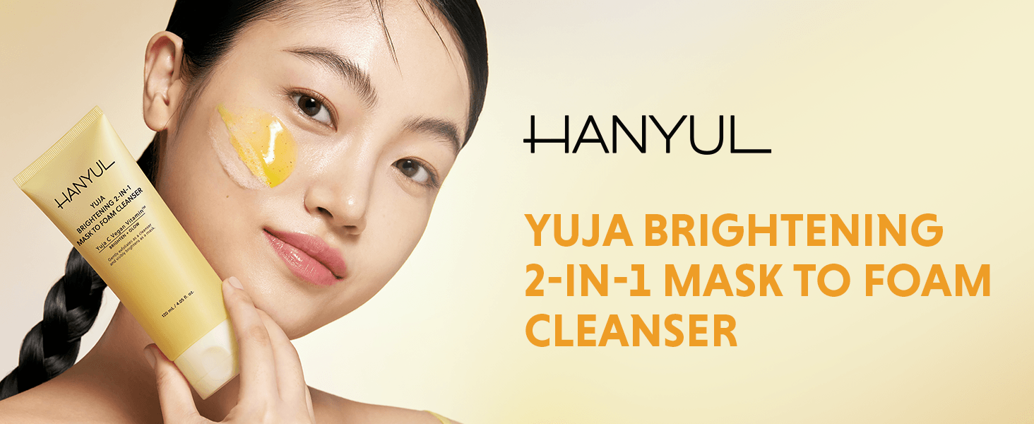 HANYUL Yuja Brightening 2‑in‑1 Mask To Foam Cleanser 4.05 fl. oz.(120ml) detail 1
