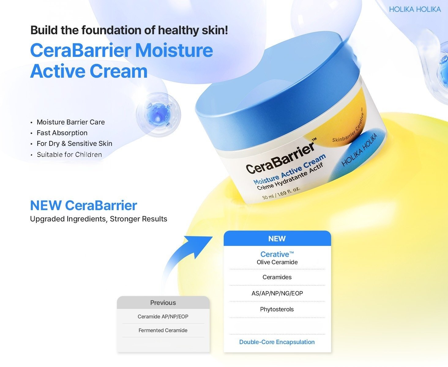 Holika Holika Cerabarrier Moisture Active Cream 1.69 fl. oz.(50ml) detail 1