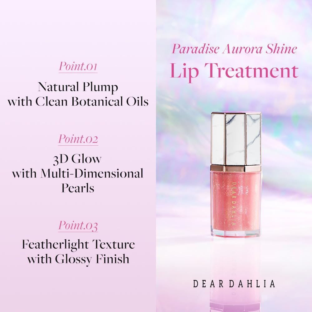 [4colors] DEAR DAHLIA Paradise Aurora Shine Lip Treatment 0.21 fl. oz.(6.5ml) detail 3