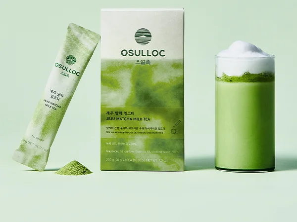 OSULLOC Jeju Matcha Milk Tea 0.7 oz.(20g) x 10ea detail 2