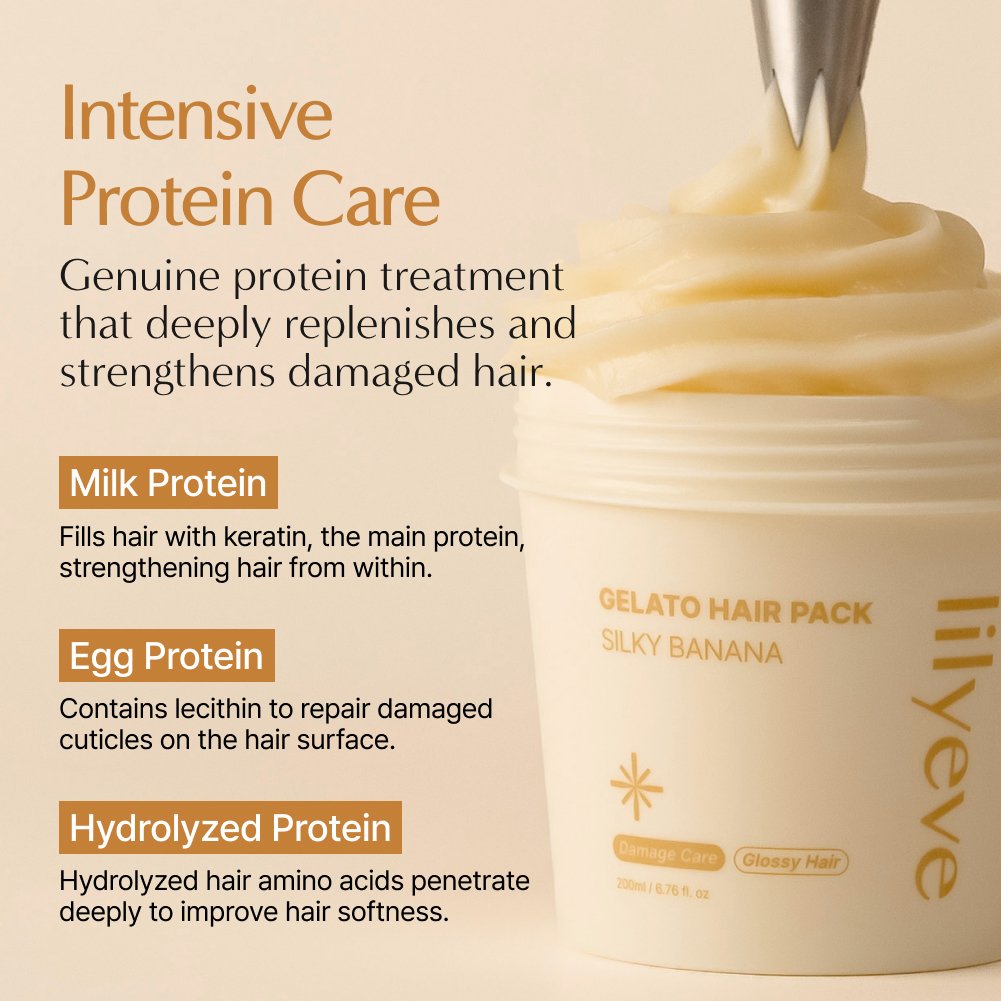 lilyeve Repair:turn Gelato Hair Pack Silky Banana 6.76 fl. oz.(200ml) detail 3