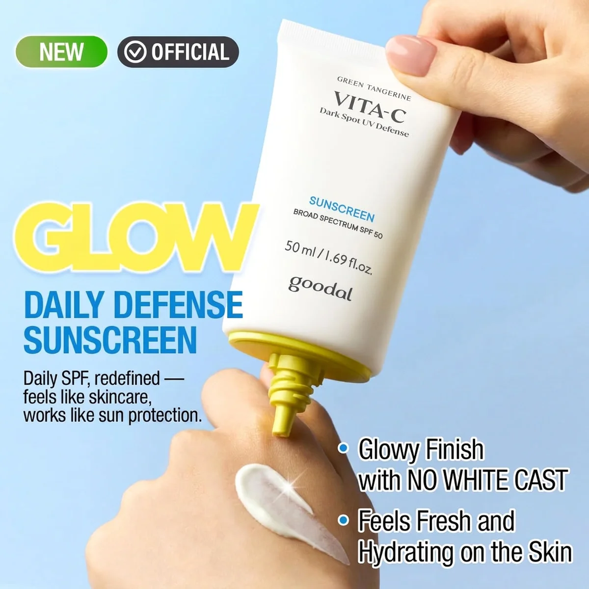 GOODAL Green Tangerine Vita C Dark Spot UV Defense Sun Screen 1.69 fl. oz.(50ml) detail 1