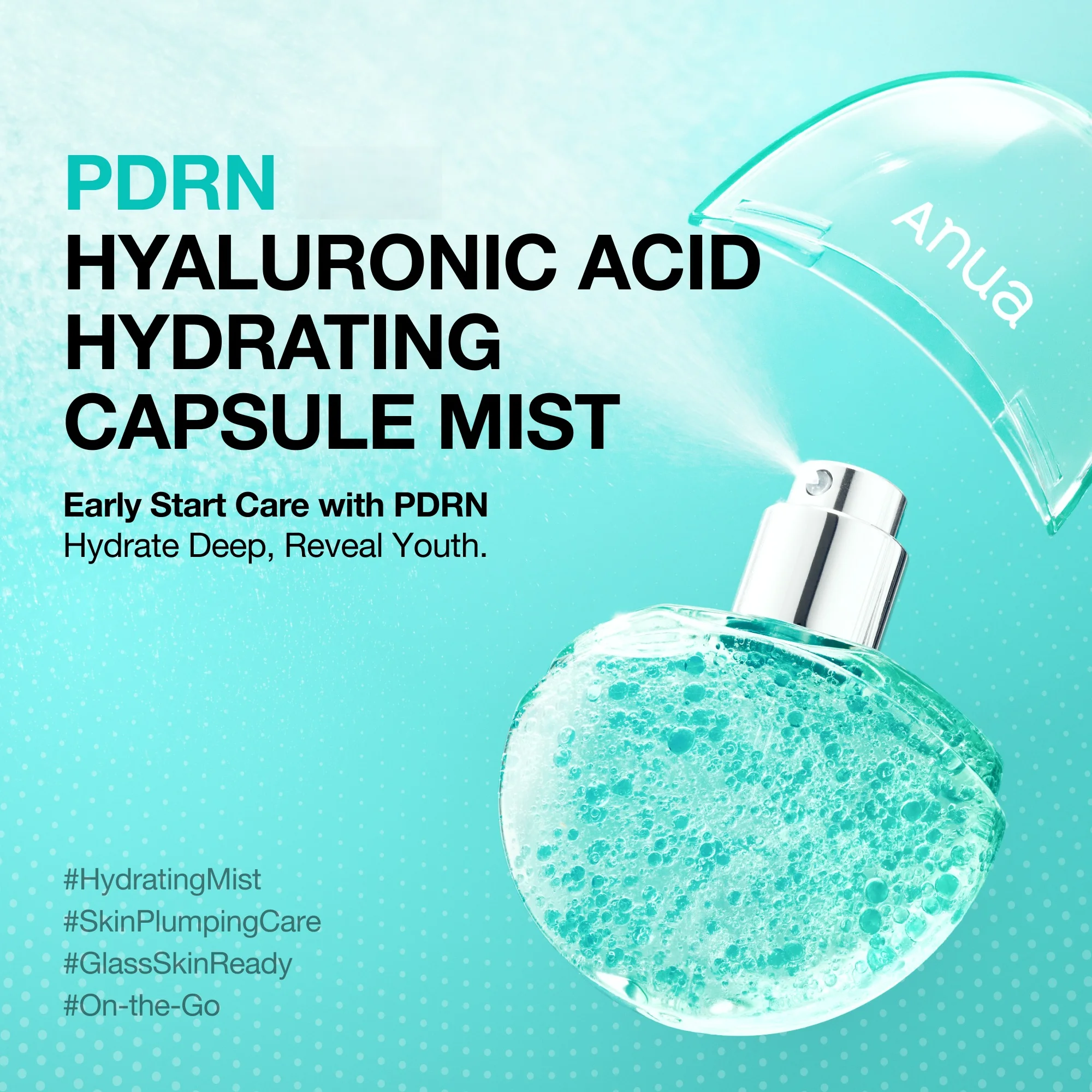 Anua PDRN Hyaluronic Acid Hydrating Capsule Mist 1.01 fl. oz.(30ml) detail 1