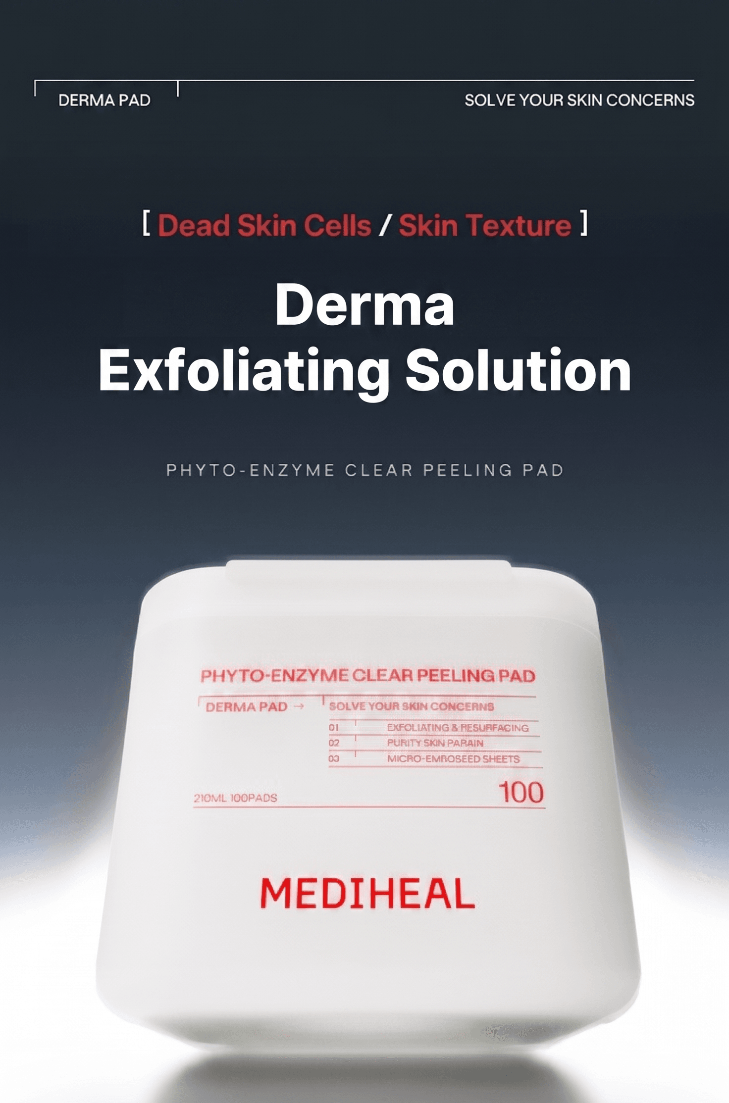 MEDIHEAL Phyto Enzyme Clear Peeling Pad 14 pads 1.18 fl. oz.(35ml) detail 2