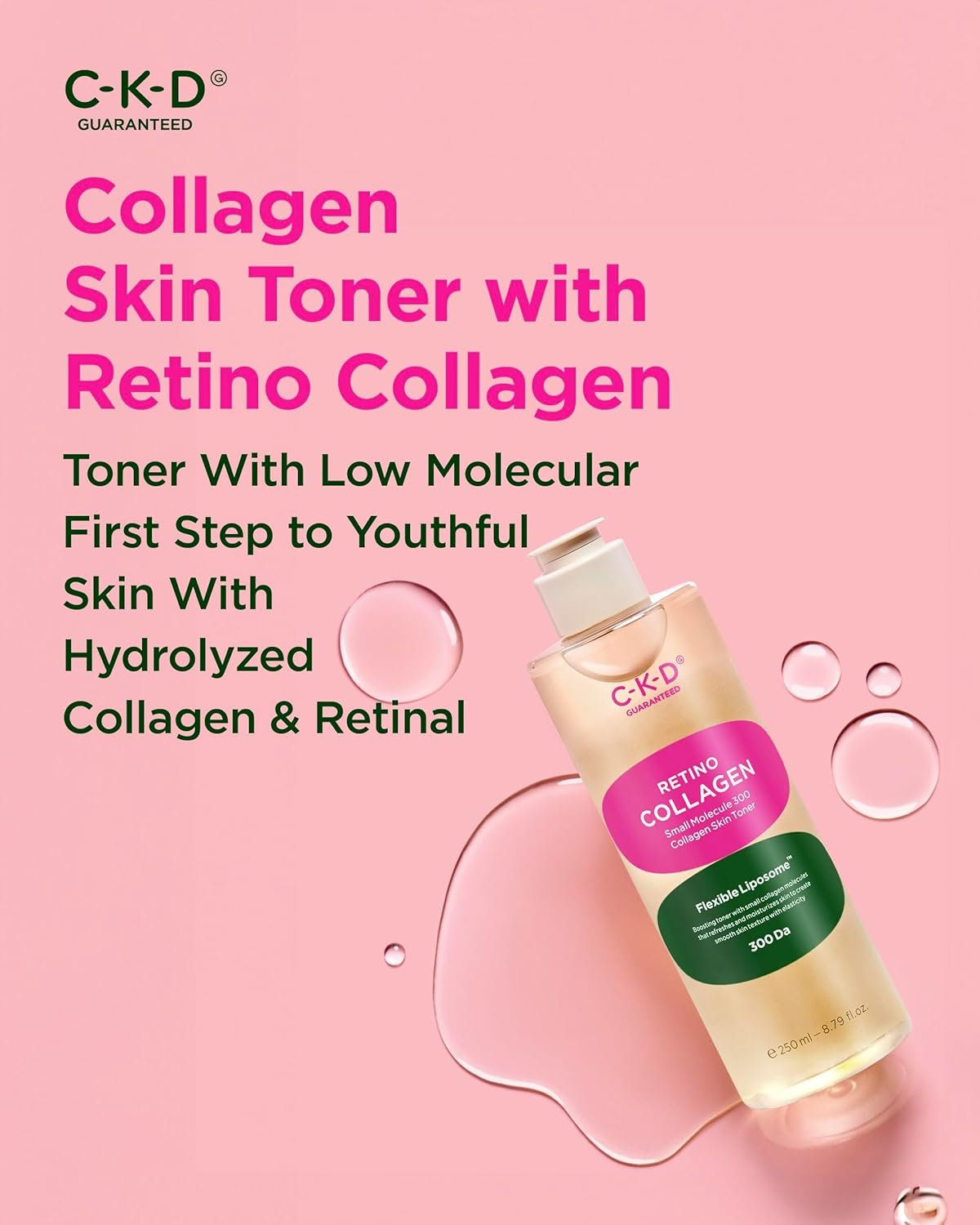 CKD Retino Collagen Small Molecule 300 Collagen Skin Toner 8.5 fl. oz.(250ml) detail 1