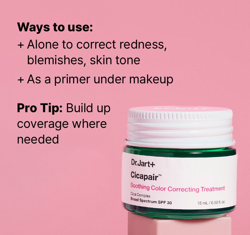 Dr.Jart+ Cicapair™ Redness Rescue Regimen Kit : Mask 0.88 oz. + Serum 0.23 fl. oz. + Cream 0.50 fl. oz. + Treatment 0.50 fl. oz.  detail 4