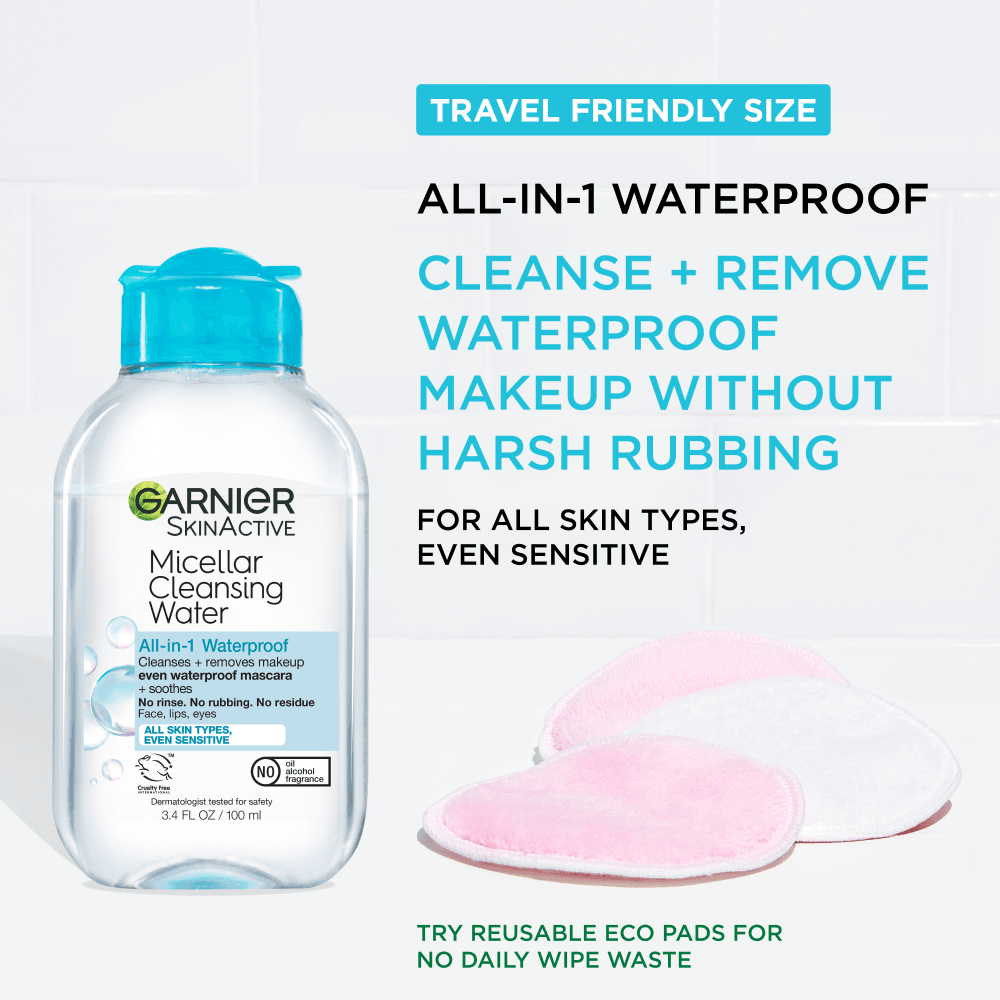 Garnier Skinactive Micellar Cleansing Water Waterproof 3.4 oz.(100ml) detail 1
