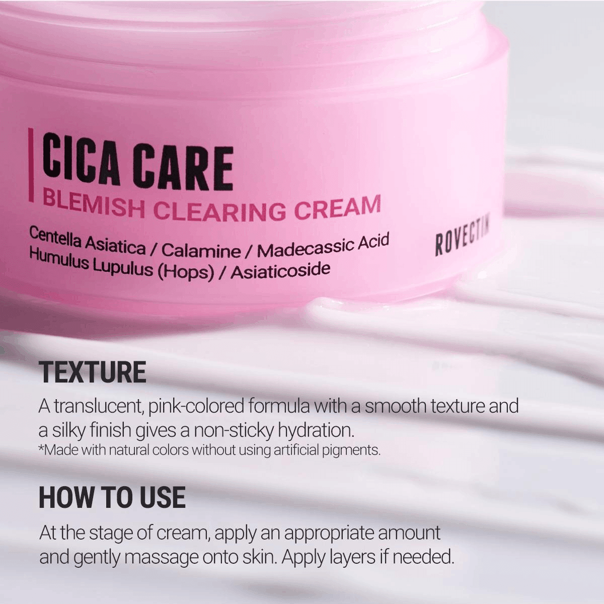 ROVECTIN Cica Care Blemish Clearing Cream 1.69 fl. oz.(50ml) detail 4
