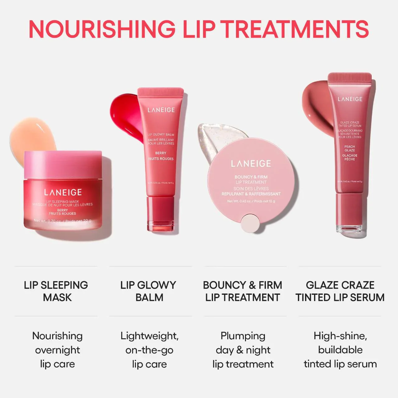 [4colors] LANEIGE Glaze Craze Tinted Lip Serum 0.42 oz.(12g) detail 4