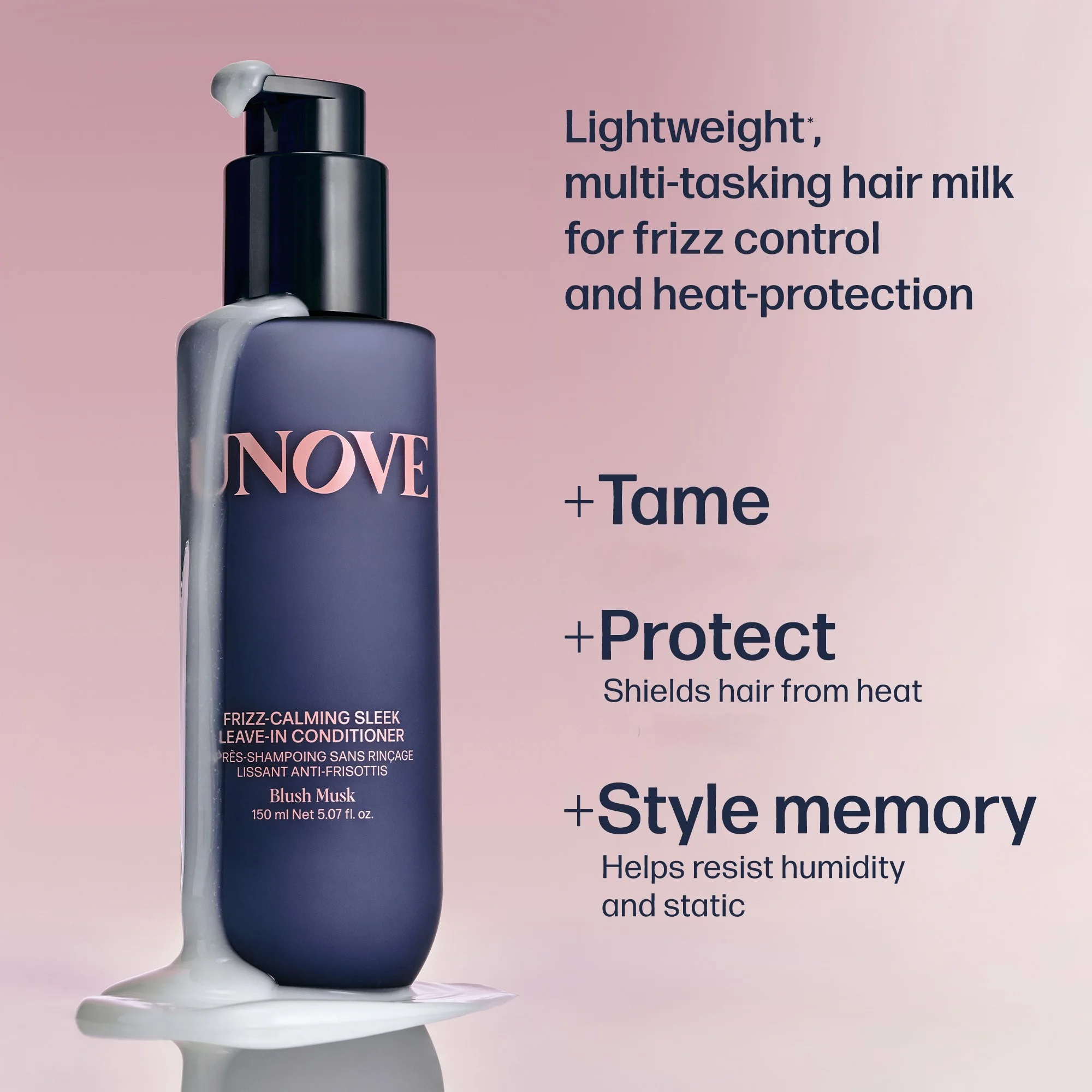 UNOVE Frizz-calming Sleek Leave-in Conditioner 5.1 fl. oz.(150ml) detail 3