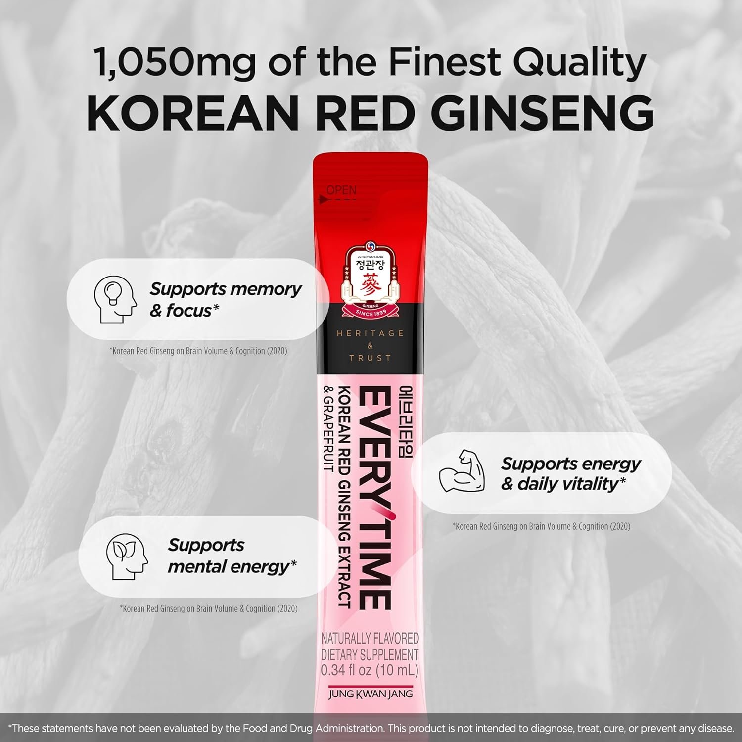 JUNG KWAN JANG Korean Red Ginseng & Grapefruit 0.34 fl. oz.(10ml) x 10ea detail 8
