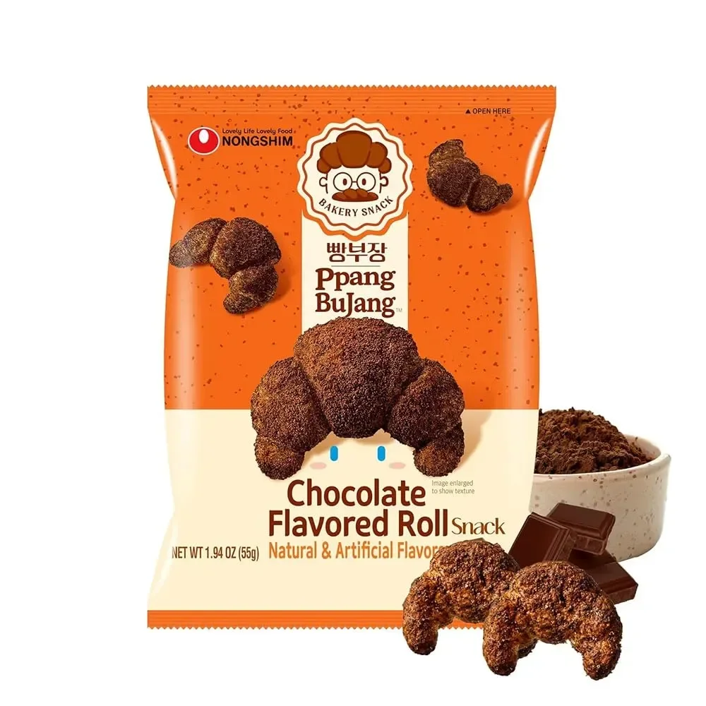 Nongshim Ppang Bujang Chocolate Roll Snack 1.94 oz.(55g) detail 1