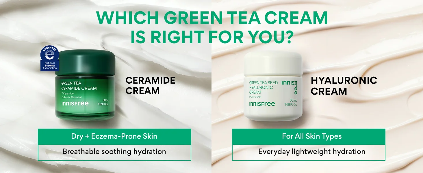 innisfree Green Tea Cermaide Cream 1.69 oz.(50ml) detail 5