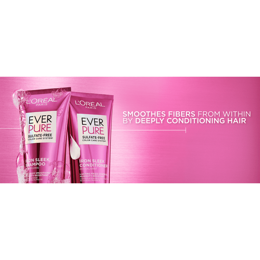 LOREAL PARIS EverPure Sulfate Free Iron Sleek Smoothing Conditioner, 6.8 fl. oz.(200ml) detail 1