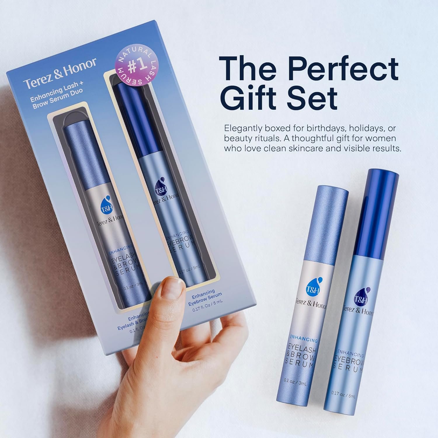 Terez & Honor Enhancing Lash + Brow Serum Duo 0.1 fl. oz.(3ml)+0.17 fl. oz.(5ml) detail 2