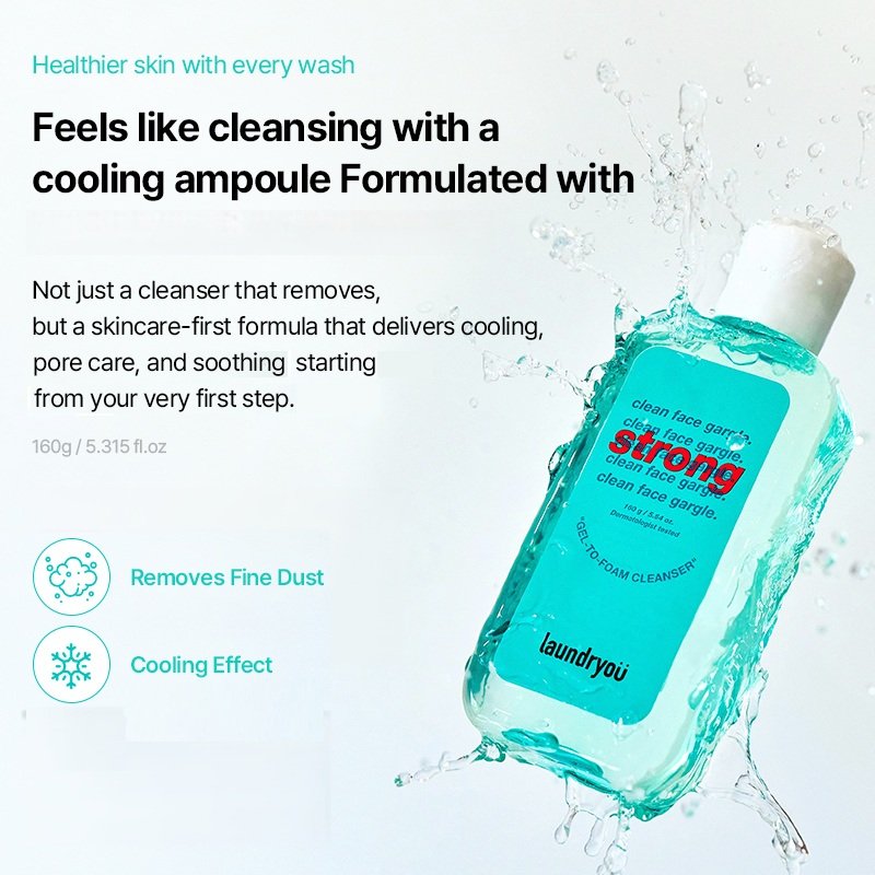 laundryou Clean Face Gargle Gel-to-foam Cleanser Strong 5.64 oz.(160g) detail 1