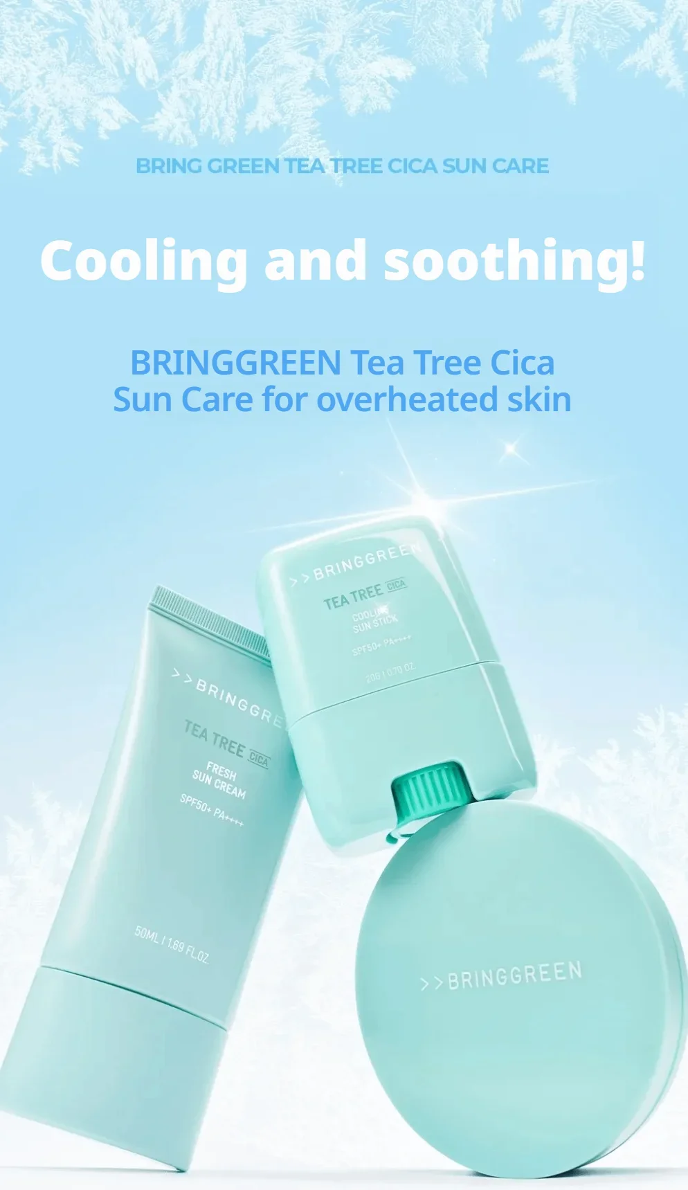BRING GREEN Tea Tree Cica Sun Cream (otc) 1.69 fl. oz.(50ml) detail 2