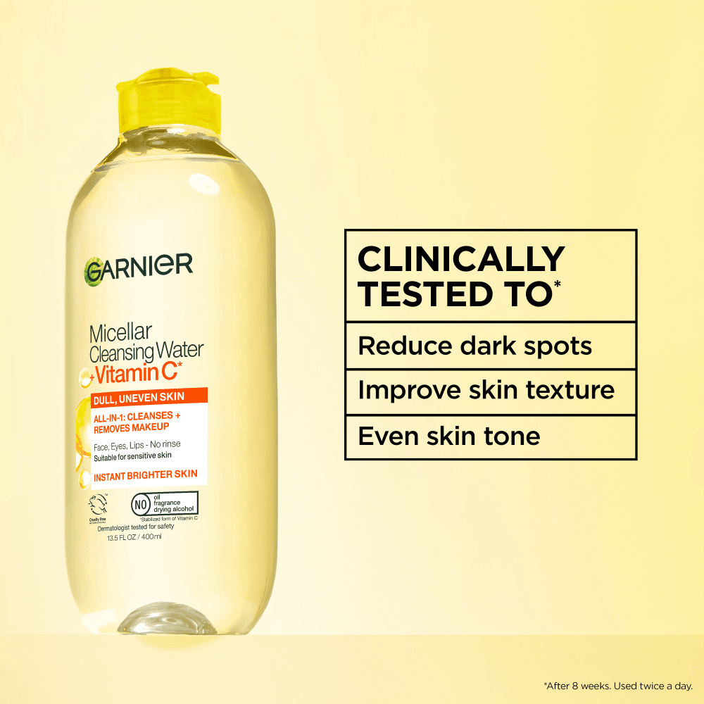 Garnier Skinactive Micellar Makeup Remover With Vitamin C For Dull And Uneven Skin 13.5 fl. oz.(400ml) detail 3