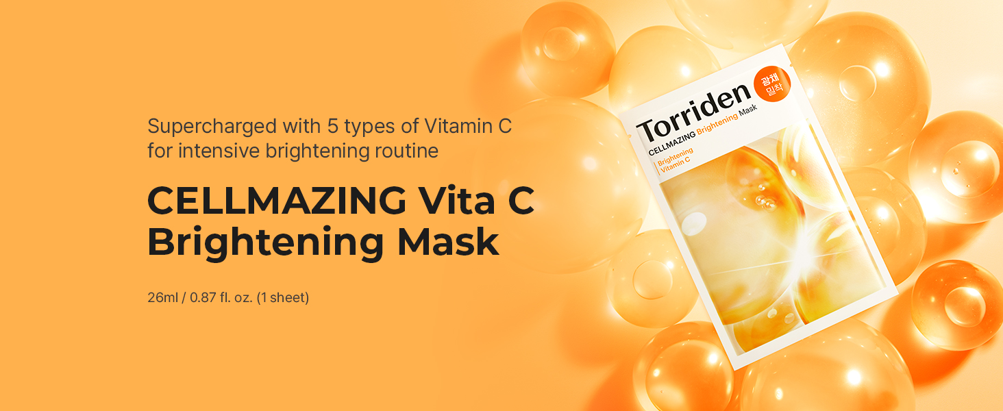 Torriden Cellmazing Vita C Brightening Mask 10 Sheets 0.88 fl. oz