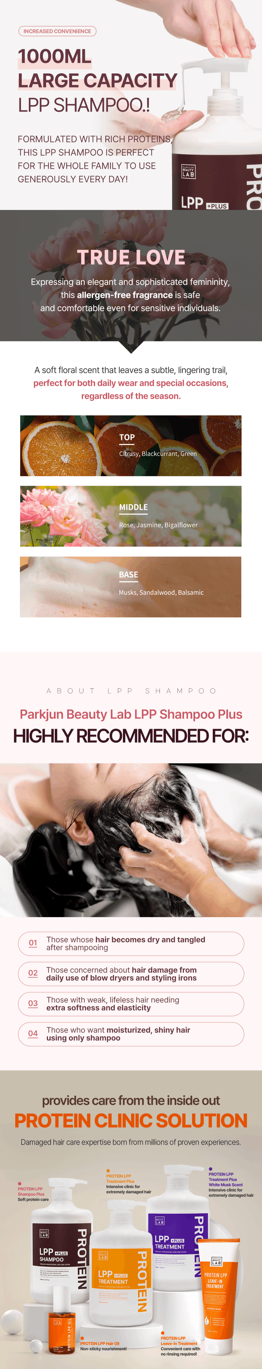PARKJUN BEAUTY LAB Protein Lpp Shampoo Plus 33.8 fl. oz.(1000ml) detail 4