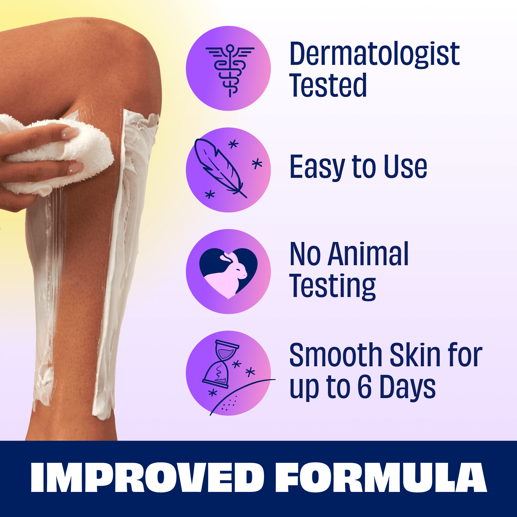 NAIR Body Cream Hair Remover With Nourishing Oat Milk And Vanilla 7.9 oz.(226g) detail 2