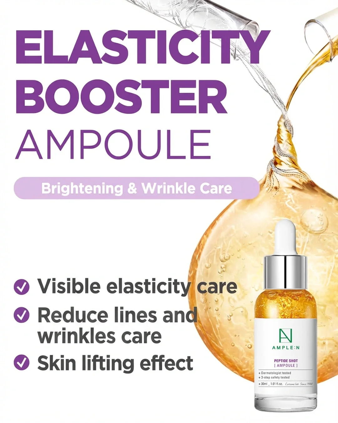 AMPLE:N Peptide Shot Ampoule 2X 1.01 fl. oz.(30ml) detail 1