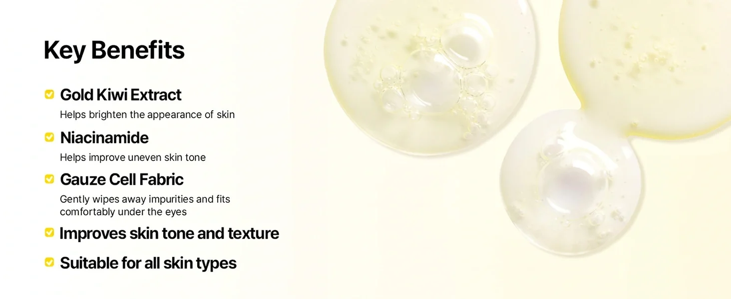 Holika Holika Gold Kiwi Vita C+ Brightening Toner Pad 80 Pads 4.73 fl. oz.(140ml) detail 4