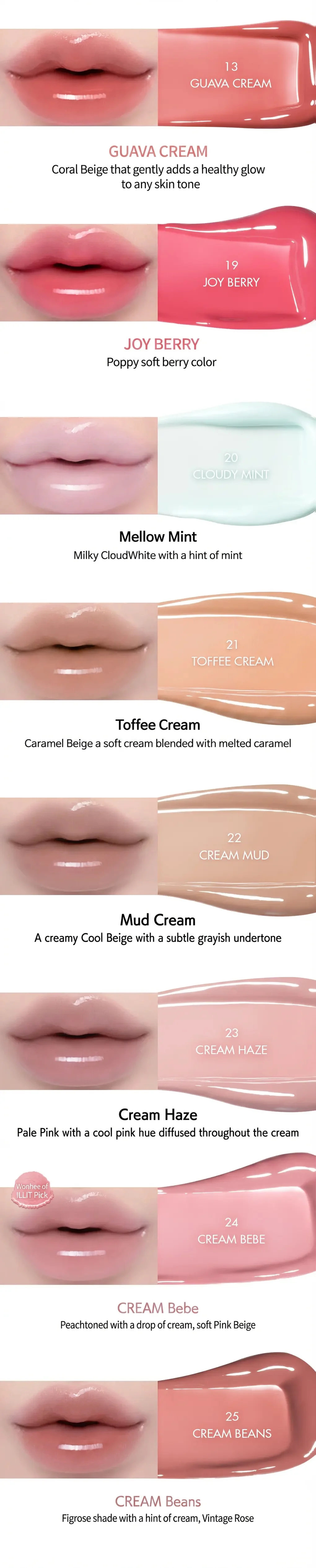 [12colors] rom&nd Glasting Color Gloss 0.14 oz.(4.0g) detail 4