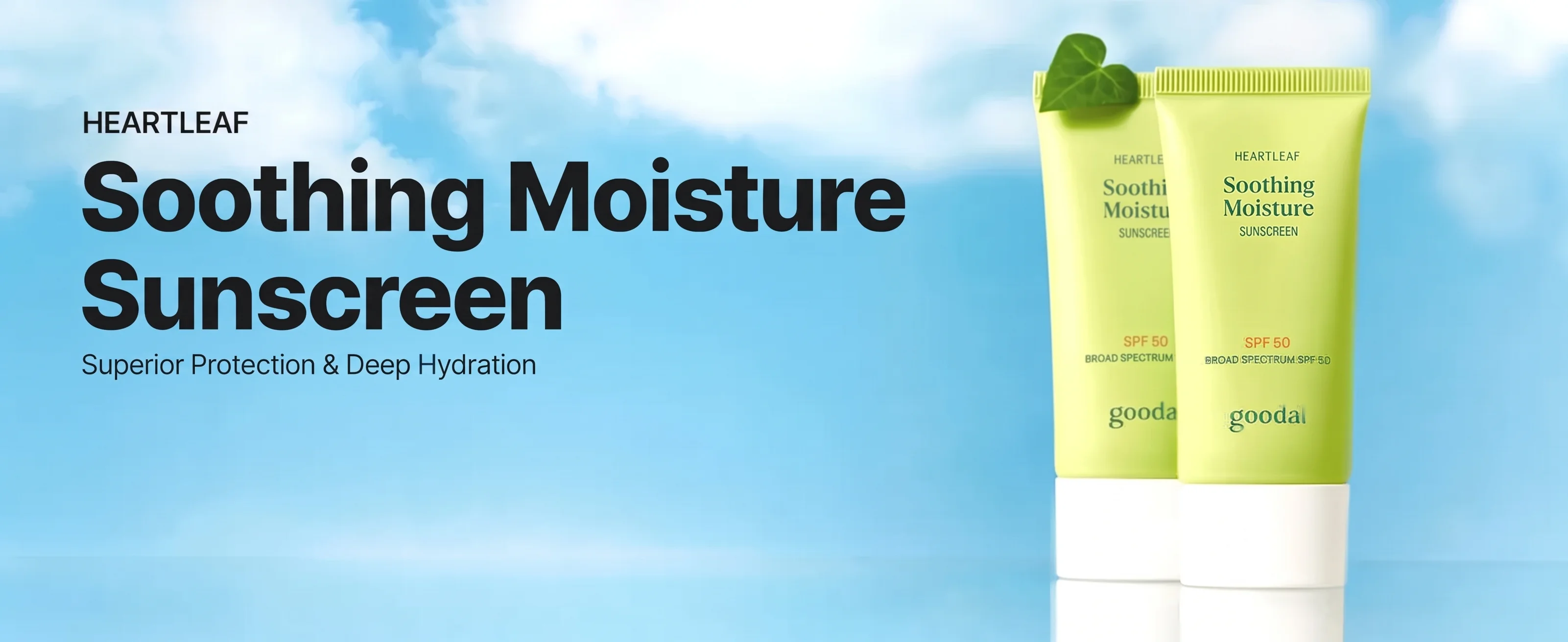 goodal Heartleaf Soothing Moisture Sunscreen 1.69 fl. oz.(50ml) detail 1