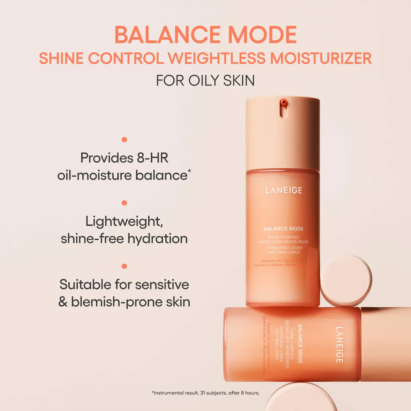 LANEIGE Balance Mode Shine Control Weightless Moisturizer 2.70 fl. oz.(80ml) detail 1