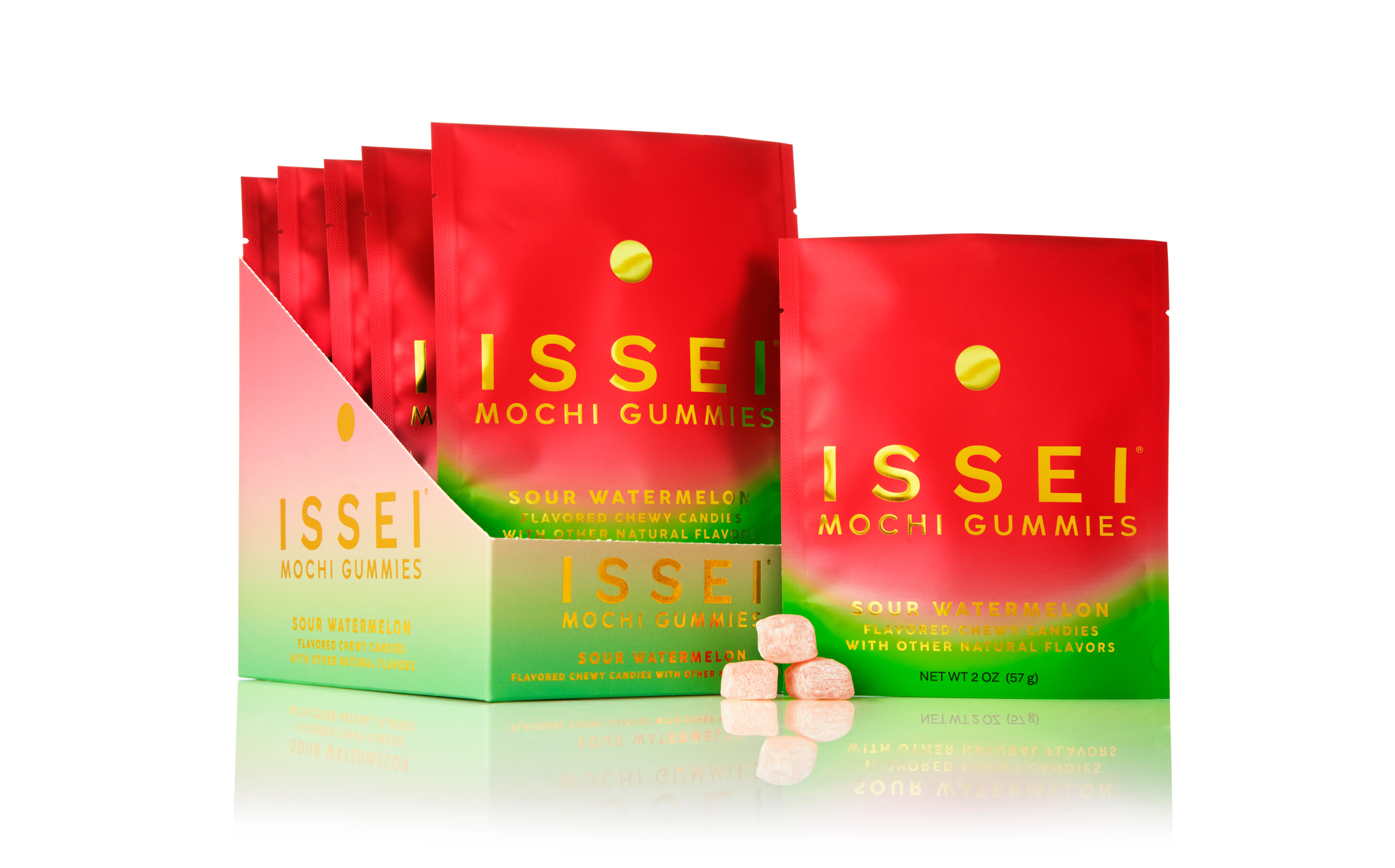 [3flavors] Issei Sour Watermelon Mochi Gummies 2 oz.(57 g) detail 1