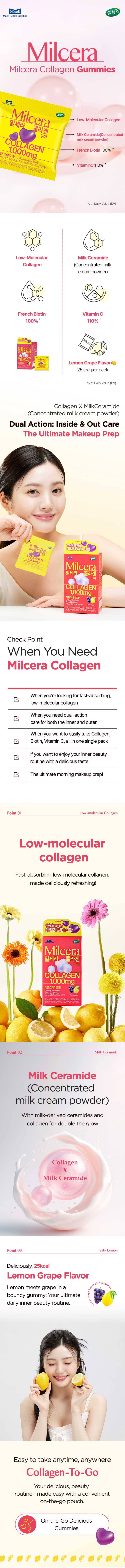 Selex Milcera Collagen Gummies 3.53 oz.(10g) x 10ea detail 1