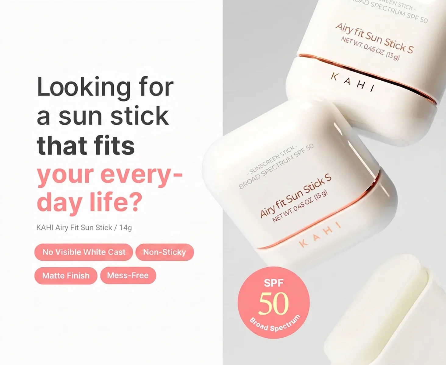 KAHI Airy Fit Sun Stick S 0.45 oz.(13g) detail 1
