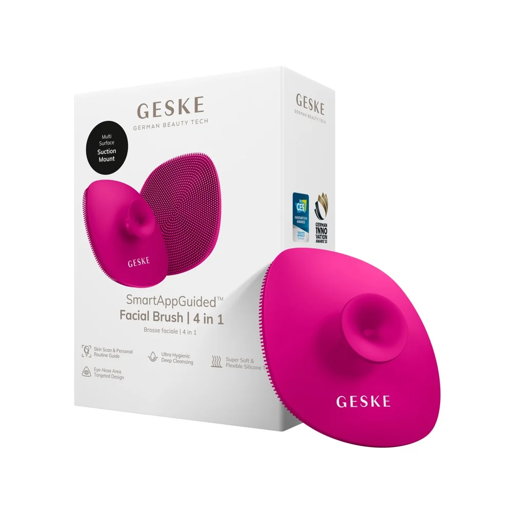 GESKE : German Beauty Tech Facial Brush 4-in-1 With Handle - Magenta detail 1