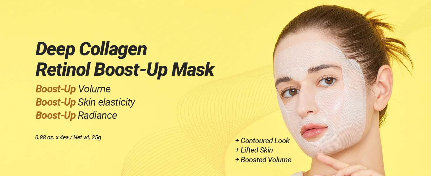 SUNGBOON EDITOR Deep Collagen Retinol Boost-up Mask 0.88 oz.(25g) x 4ea detail 1