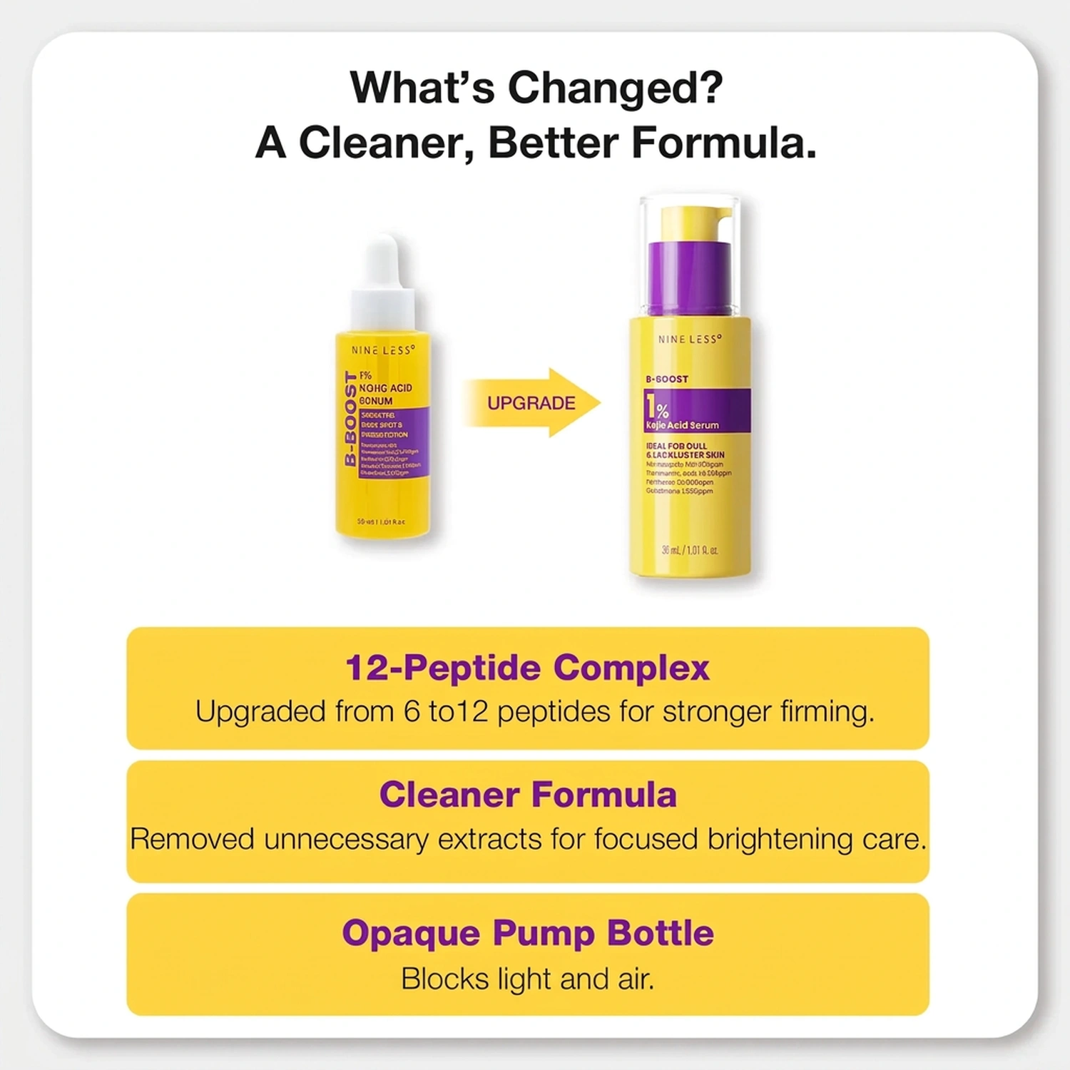NINE LESS B-BOOST 1% Kojic Acid Serum 1.01 fl oz.(30ml) | OLIVE