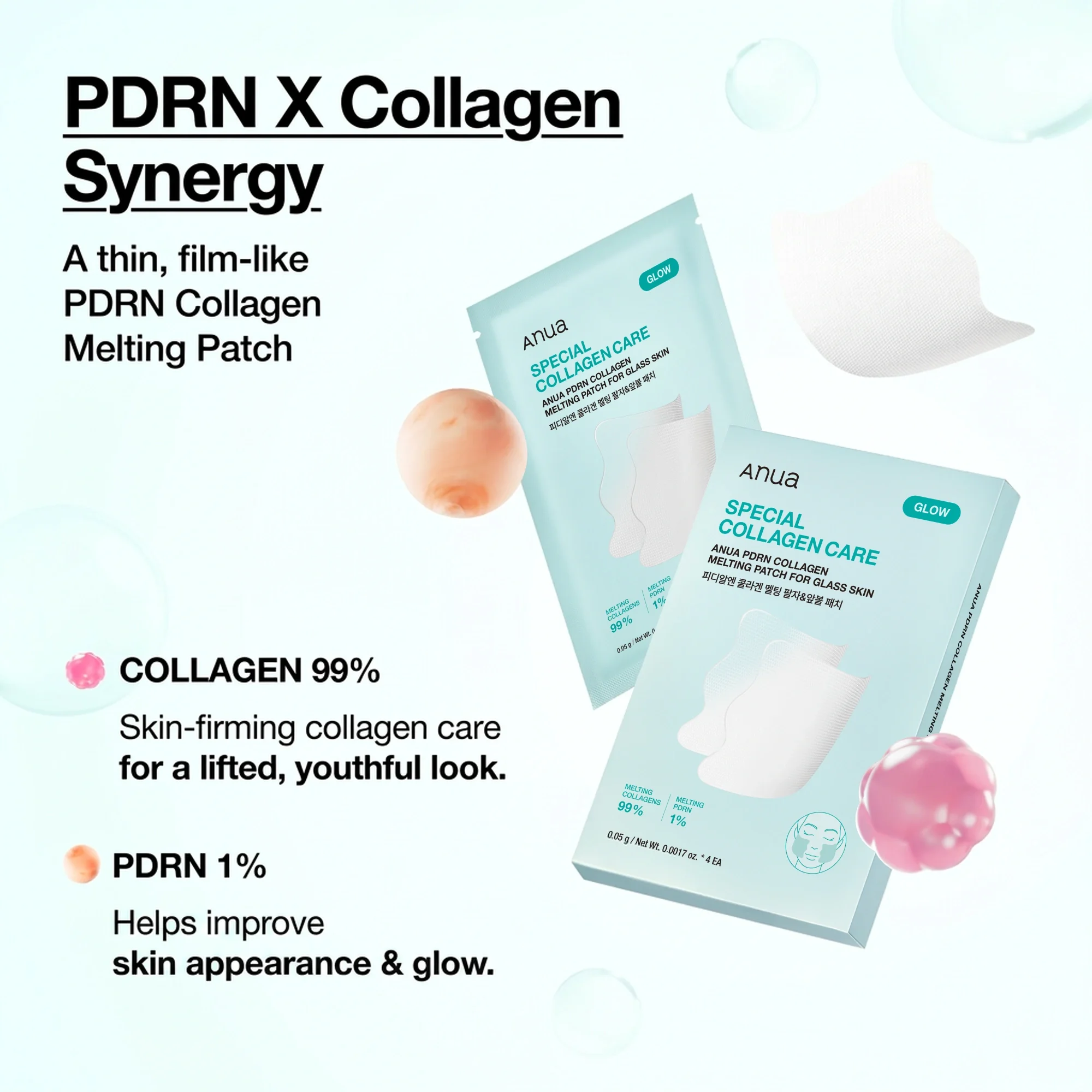 Anua PDRN Hyaluronic Acid Hydrating Capsule Mist 3.38 fl. oz.(100ml) + Melting Patch 8ct Set detail 2