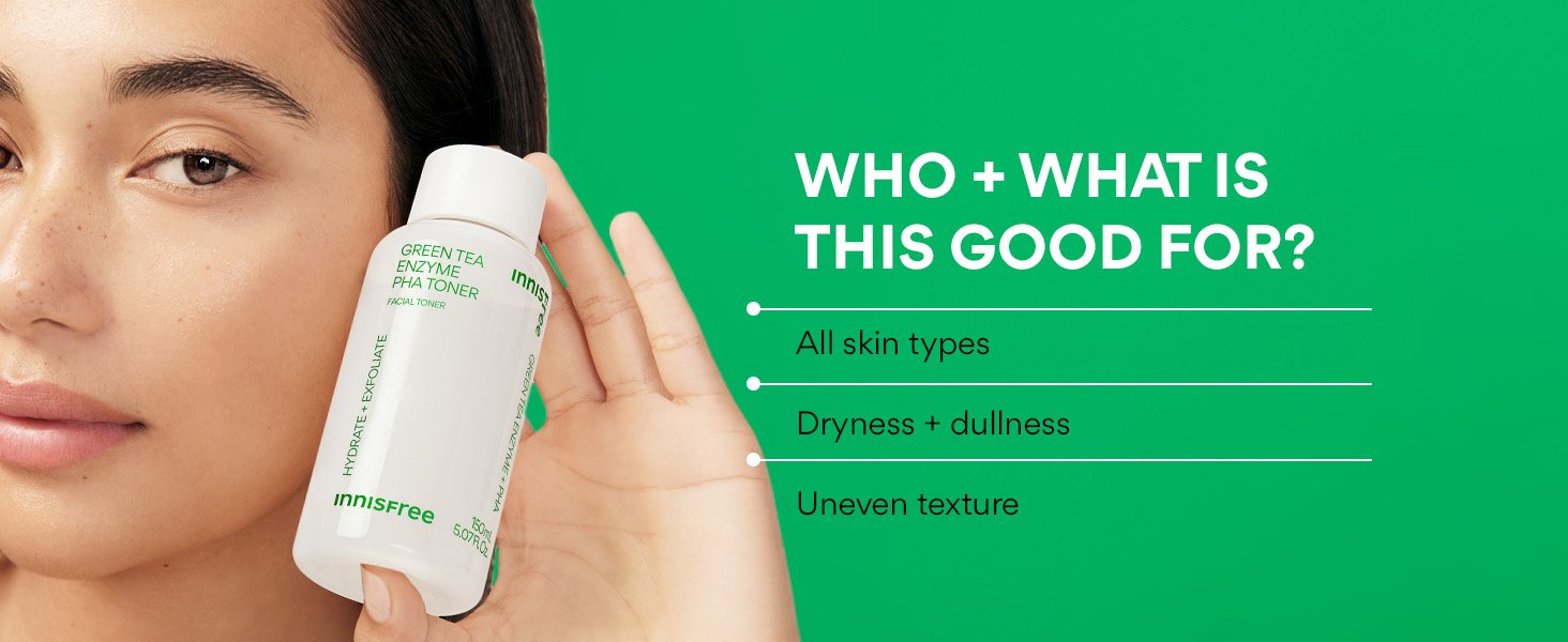 innisfree Green Tea Enzyme PHA Toner 5.07 fl. oz.(150ml) detail 2