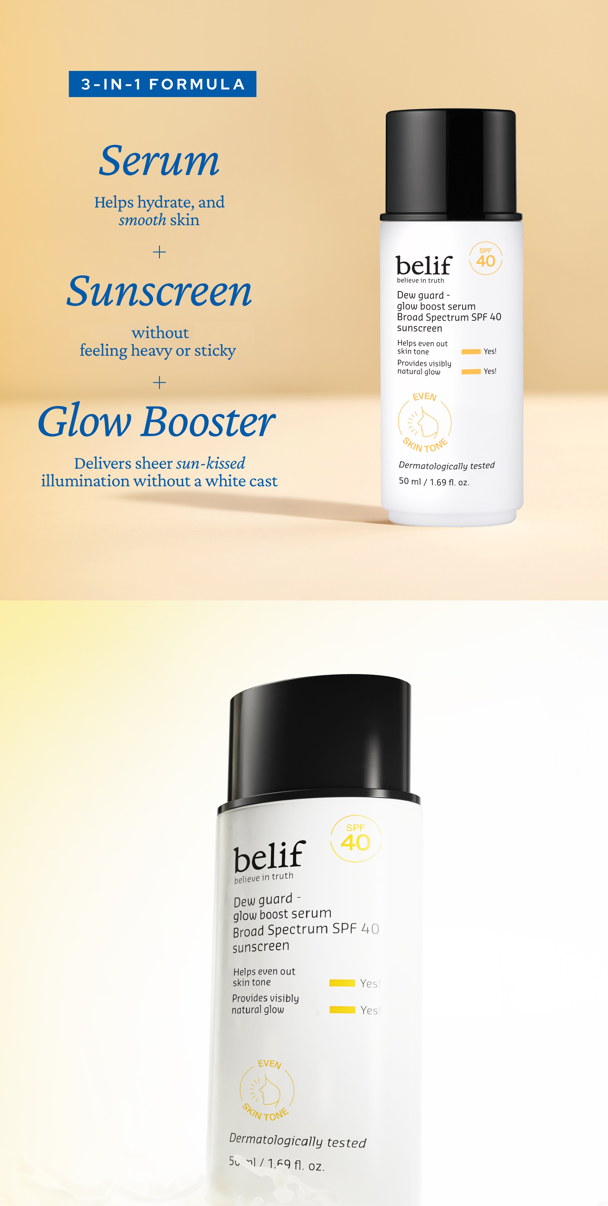 BELIF Dew Guard - Glow Boost Serum Broad Spectrum SPF 40 1.69 fl. oz.(50ml) detail 1