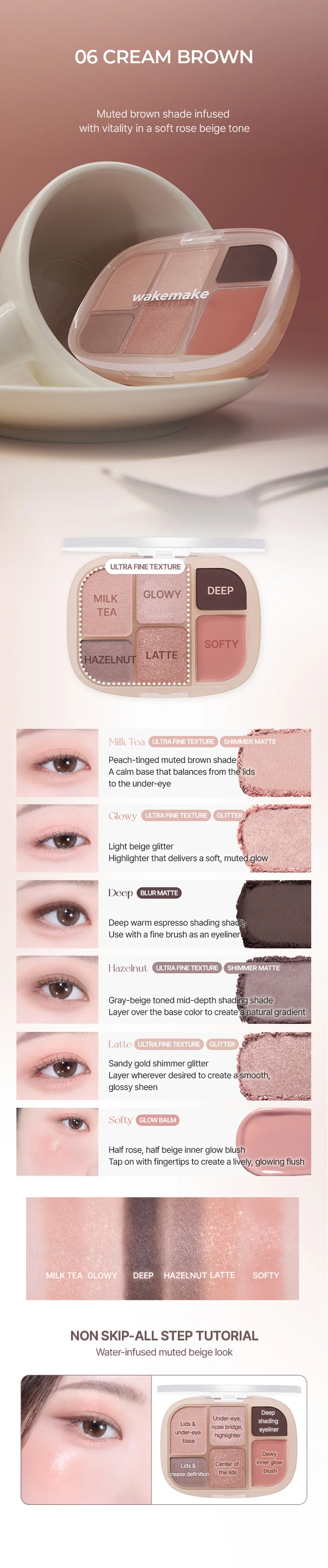 [8colors] WAKE MAKE Soft Sheer Muti Palette 0.21 oz.(6.1g) detail 3