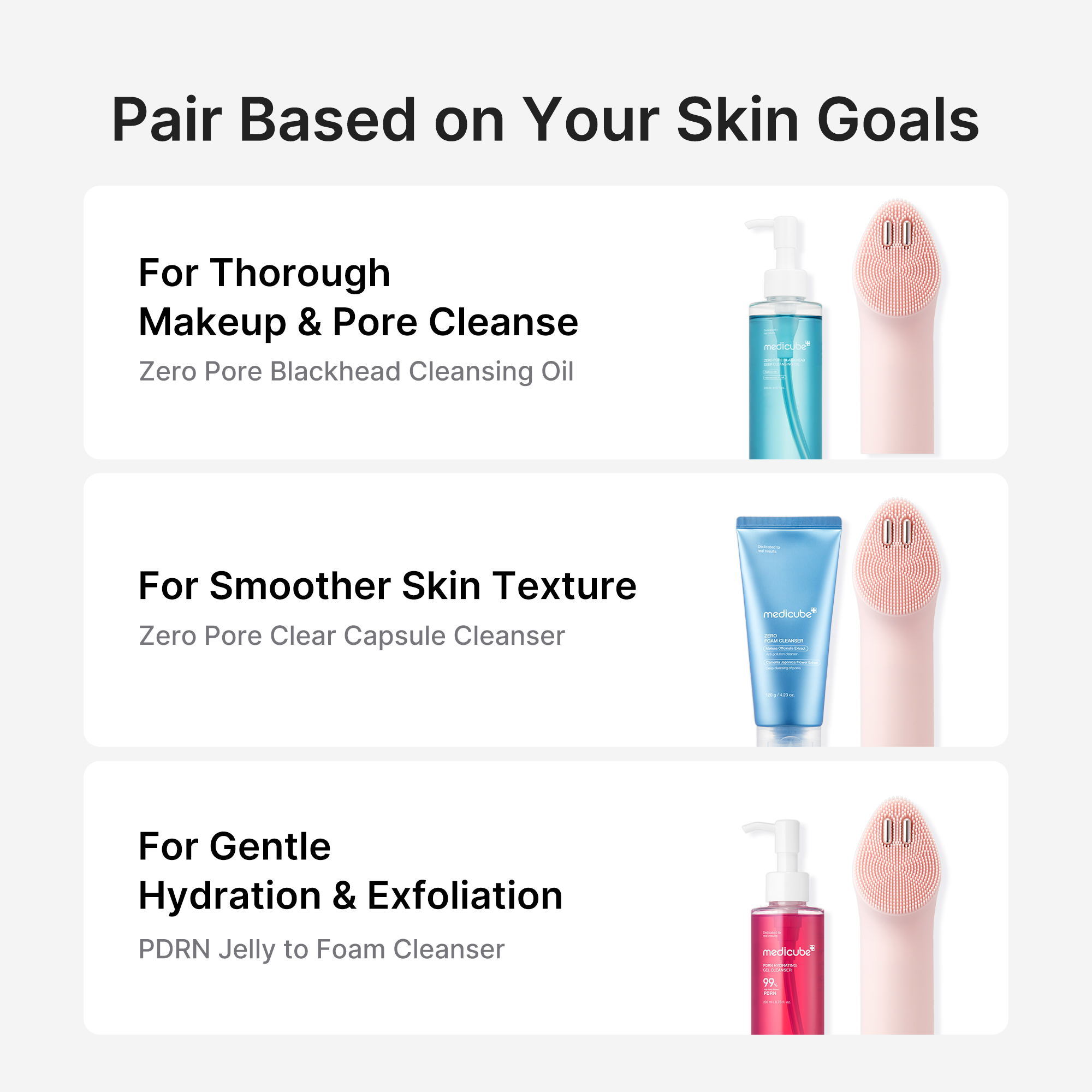 2colors] medicube Age-R Booster Facial Cleansing Device Head