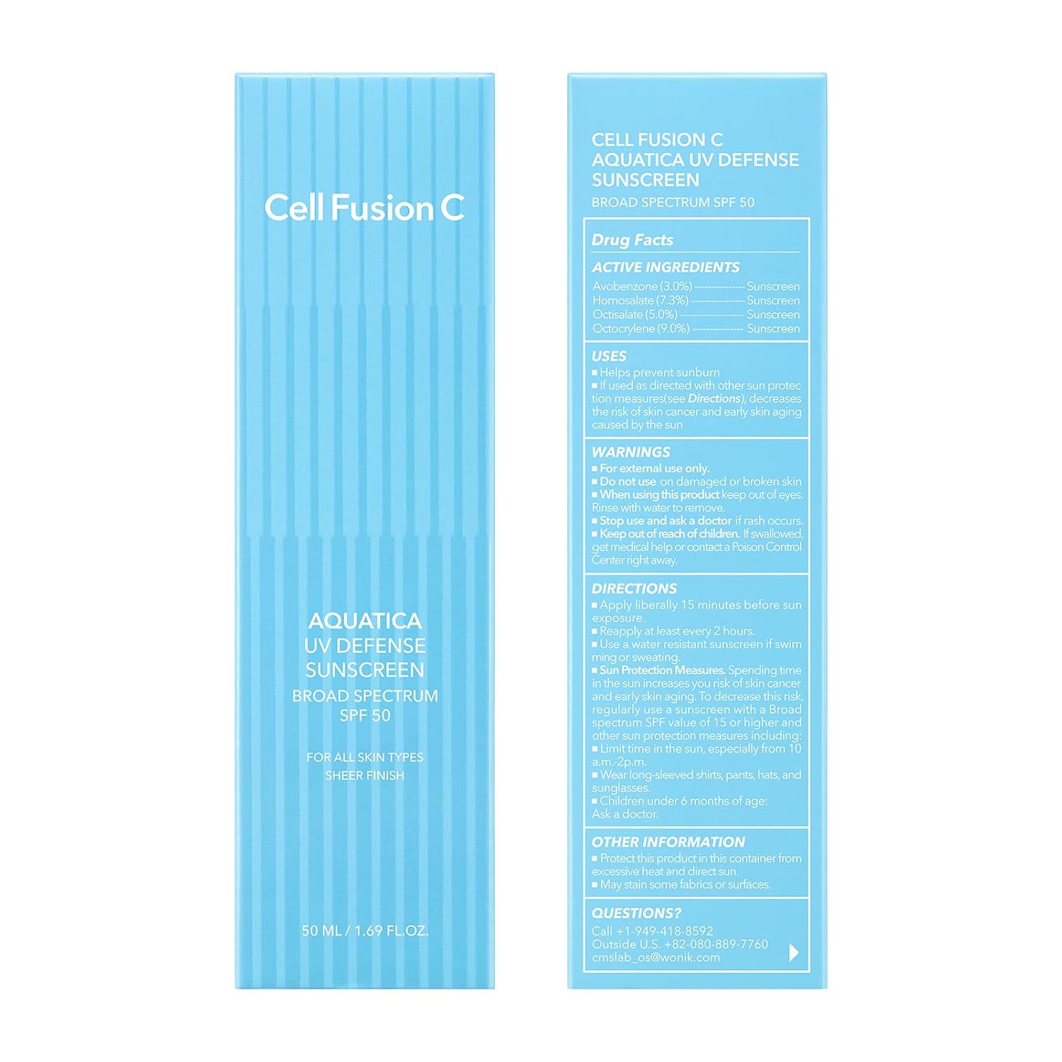 Cell Fusion C Aquatica UV Defense Sunscreen SPF50 1.69 fl. oz.(50ml) - Image 2 of 2