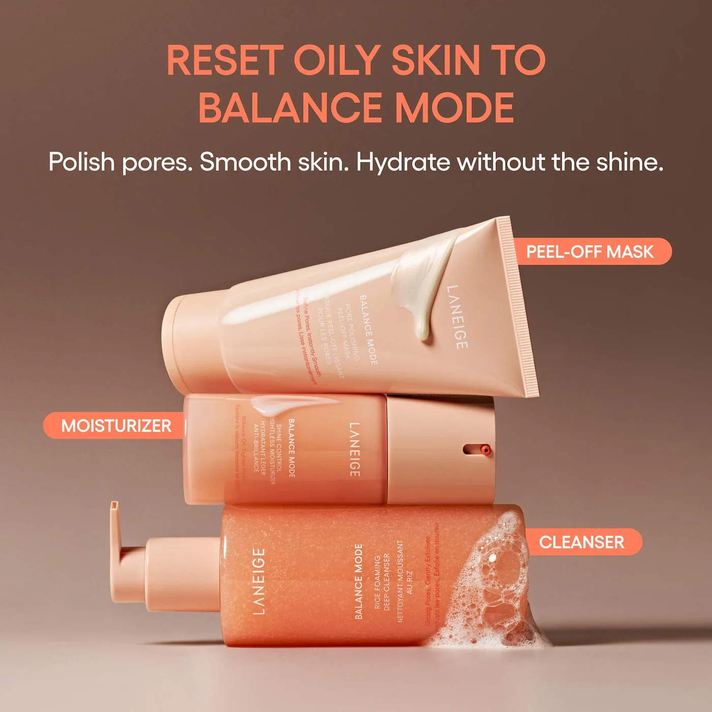 LANEIGE Balance Mode Rice Foaming Deep Cleanser 8.45 fl. oz.(250ml) detail 9