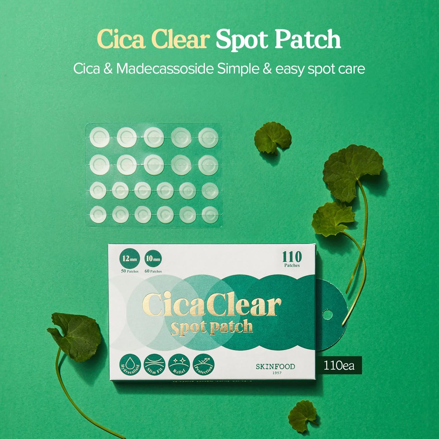 SKINFOOD Cica Clear Spot Patch 110 Patches 5ea 0.53 oz.(15g) detail 1