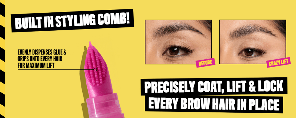 NYX Professional Makeup The Brow Glue- Brow Makeup The Brow Glue Crazy Lift, Clear 0.23 fl. oz.(7ml) detail 4