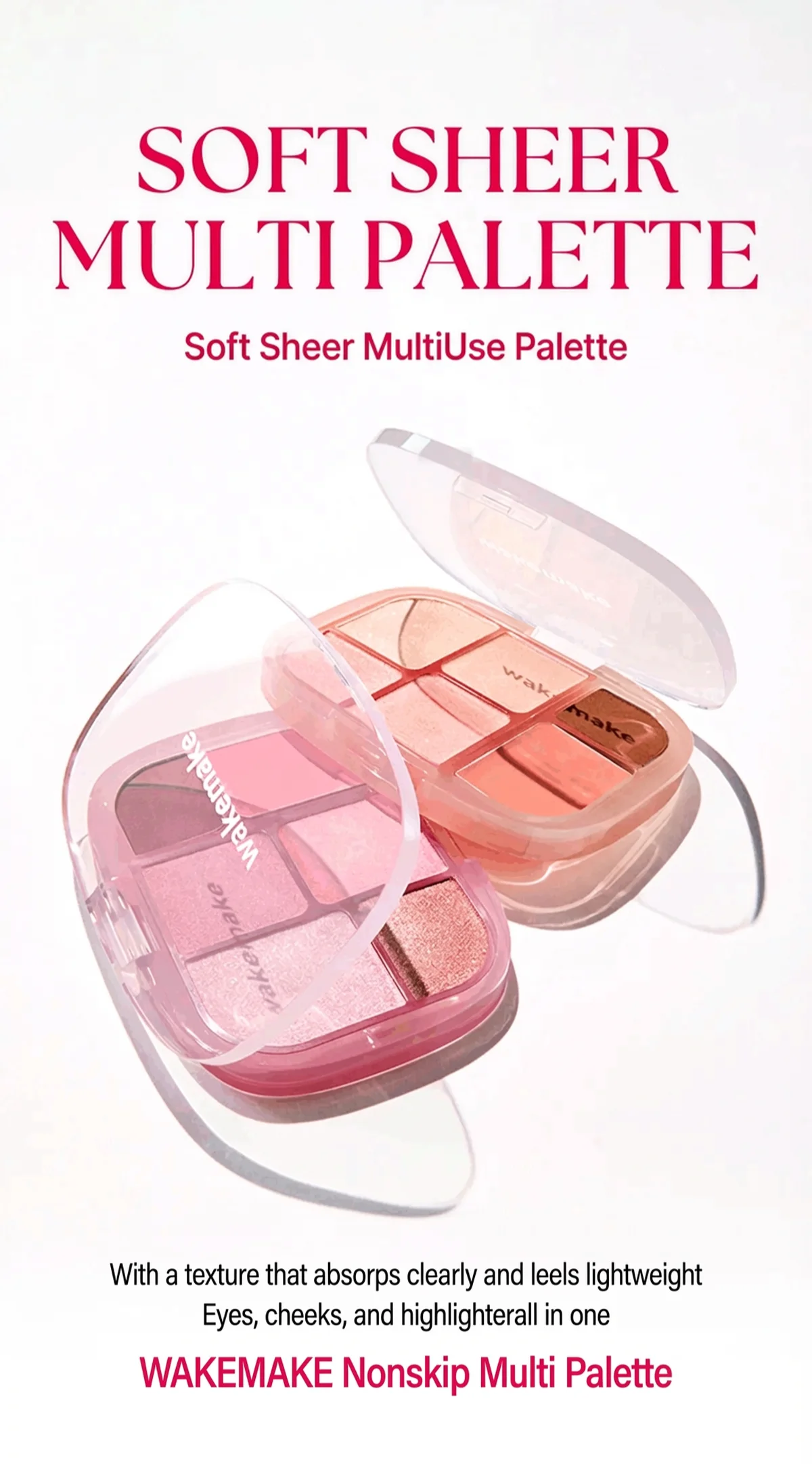 [8colors] WAKE MAKE Soft Sheer Muti Palette 0.21 oz.(6.1g) detail 1