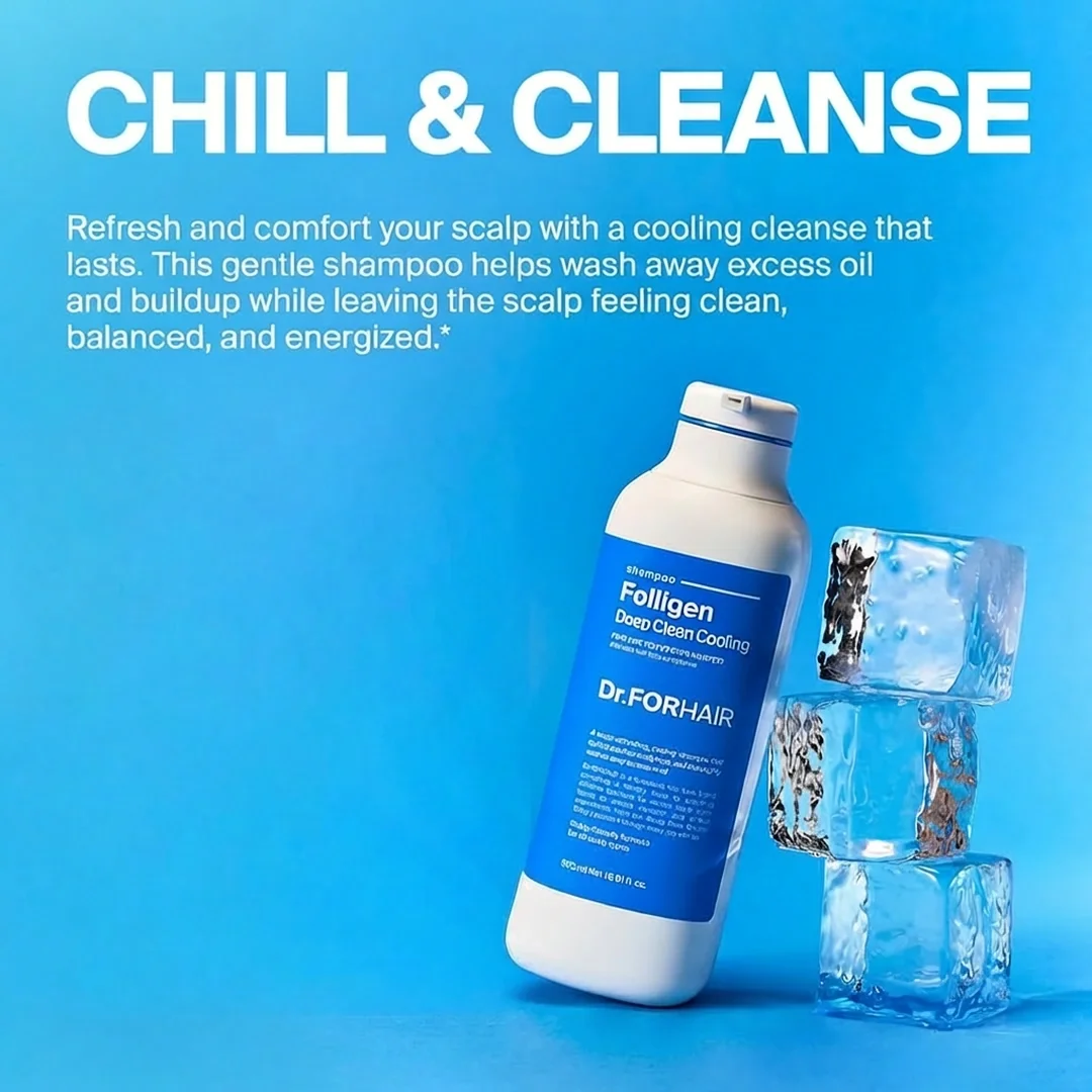 DR.FORHAIR Folligen Deep Clean Cooling Shampoo 10.1 fl. oz.(300ml) detail 1