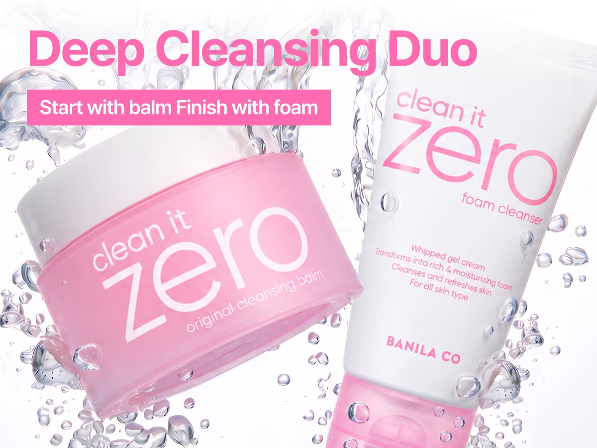 BANILA CO Clean it Zero Day & Night Cleansing Duo Set (Cleansing Balm 1.69 oz.(50ml) + Foam Cleanser 5.07 oz.(150ml)) detail 2