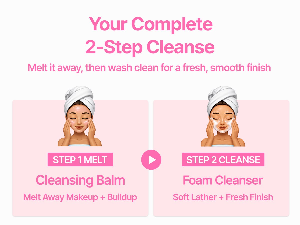 BANILA CO Clean it Zero Day & Night Cleansing Duo Set (Cleansing Balm 1.69 oz.(50ml) + Foam Cleanser 5.07 oz.(150ml)) detail 4
